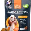 Dog Allergy Relief Chews - Itching Skin Relief Treats - Immune Health, Seasonal Allergies, Hot Spots Support Soft Chewables - Itch Relief for Dogs with Salmon Oil - Skin and Coat Supplement Best By 05/2026