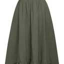 Scarlet Darkness Renaissance Dress for Women 2026 Summer Spring Cotton Off The Shoulder Boho Midi Dresses (Green, XXL)