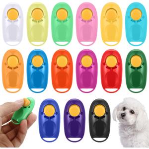 15 Pcs Dog Training Clicker Pet Behavioral Training Clickers Colorful Dog Clicker for Trainings Dogs Behavior Aids Trainings Effective for Cat Puppy Birds Animal, Durable Lightweight