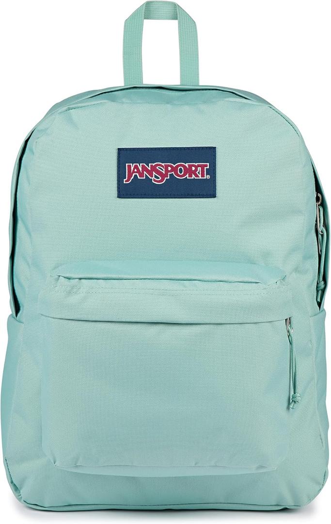 JanSport SuperBreak One Backpack - Durable, Lightweight Bag with 1 Main Compartment, Front Utility Pocket with Built-in Organizer, Premium Backpack, Faded Sage, One Size