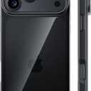 TORRAS Crystal Clear for iPhone 16 Pro Max Case, [Anti-Yellowing][Military-Grade Protection], Slim Translucent Anti-Scratch Back, Soft Bumper, Non-Slip Protective Phone Cover, Translucent Black 6.9"