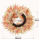 Fall Wreaths for Front Door with Fall Leaves Front Door Wreath Decor, Farmhouse Outdoor Fall Wreath, Large Autumn Wreaths for Outside/Indoor