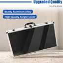 Silver Large Card Display Case, 33"x22" Aluminum Trade Show Display Case with Handle for Sports Card/TCG/Jewelry Display