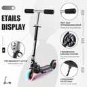 Kick Scooter for 3+Years Old Boys & Girls Lightweight, Foldable, Aluminum Frame, and Adjustable Handlebars, Rear Brake, and Flashing Light up Wheels