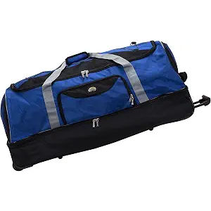 Rockland Drop Bottom 40" Rolling Duffel Bag, Navy
