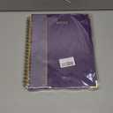 Hardcover Spiral Notebook 8.5"x11", Tabs and Removable Dividers 300 Pages 5 Subject Notebook College Ruled, Faux Leather Spiral Bound Notebook for Women School Work (Purple)