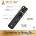 GE Universal Remote Control with Roku or Fire TV Streaming Remote Compartment, use with Samsung, Vizio, LG, Sony, Sharp, Apple TV, TCL, Smart TVs, Streaming Players, Blu-ray, DVD, 4-Device, 59046