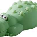 Crocodile Nightlight - Silicone Bedside Lamp, USB Rechargeable | Tap Control Table Light for Bedroom, Nursery, or Living Room Decor, Cute Animal Desk Lamp for Kids and Home Ambiance (Green)