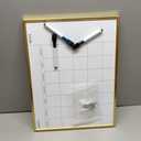 Magnetic Monthly Calendar Whiteboard, 17'' x 13'' Dry Erase Calendar for Wall Office School Home, Gold Wooden Frame