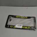 Designed for US Army Veteran License Plate Frame, Rustproof Mounting Bracket for Front or Rear Vehicle Plates (TZ-JD-CPJ-2)