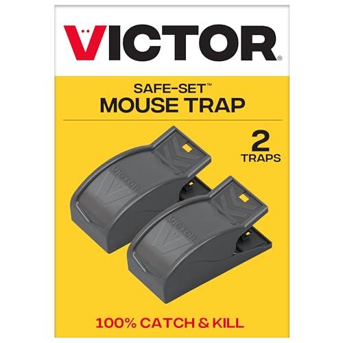 Victor M070B Easy and Safe-Set Power Kill Mouse Trap Quick and Clean Rodent Disposal - 2 Reusable Mouse Traps