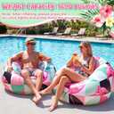 Lunmon 2 Pack Summer Inflatable Bean Bag Chairs Hawaiian Flamingo Blow up Chairs for Pool Party, Portable Inflatable Beach Lounge Chair for Movie Patio Night, Luau, Camping, Bedroom Reading, 21.65 x 37.4 x 15.75 inches