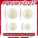 TaoBary Paper Snowflake Garland Banner Winter Christmas Decoration Hanging 3D Paper Snowflake Garland Neutral Wonderland Decorations for Windows Fireplace Mantle Shelf Wall Holiday Party Supplies