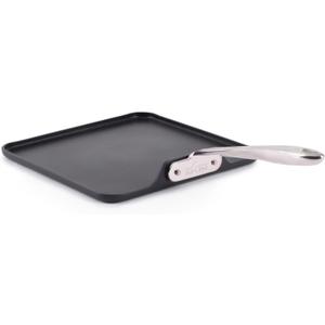 All-Clad HA1 Expert Hard Anodized Nonstick Griddle Pan For Stovetop 11x11 Inch Square Pan, Oven-Safe Up to 500°F, Professional Cookware, Dishwasher-Friendly, Pancake Pan, Cookware, Black