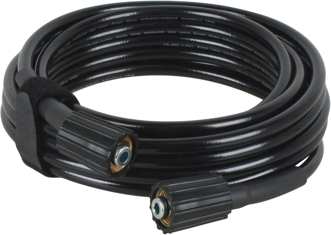 1/4-Inch X 25' Pressure Washer Hose, 3300 PSI Kink Resistant, with M22 Fitting, Power Washer Hose Replacement for Ryobi, Troy Bilt, Greenworks, CRAFTSMAN & More High PressureWashers