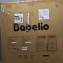 Babelio Baby Gate for Stairs, Kitchen & Doorways, 26-43" W 28" H No Bottom Bar| Easy Installation| One-Handed Operation| Auto-Close| Hardware Mount (Drill Needed) Safety Dog/Pet Gate Indoor (White)