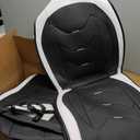 otoez Car Seat Covers Full Set, Universal Leather Seat Cover for Car, Waterproof 5 Seat Automotive Front and Back Seat Protector Full Coverage for Most Sedens Trucks SUVs, White & Black (No Pillows)