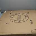 LEIKE 40 Inch Extra Large Modern Wall Clock, Oversize Rustic Round Nearly Silent Battery Operated, Black Metal Roman Numerals Wall Clocks for Living Room, Bedroom, Entrance Home Decor