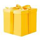 RUSPEPA Medium Birthday Gift Box with Lids, Ribbon and Tissue Paper, Collapsible Gift Box - 1 Pcs, 9x9x9 Inches, Yellow