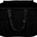 Collapsible Laundry Baskets with Lid, Foldable Laundry Basket with Pockets, Pop Up Laundry Hamper with Dual Handles, 99L Sturdy Clothes Hampers for Clothes, Groceries, Supplies, Tools, Black