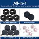 Pond Aerators for Outdoor Koi Ponds, Air Pump for Pond up to 3500 Gallons, All-in-One Flow Adjustable Pond Aeration Kit Pond Deicer with Double Outlet Airline Tubing Air Stones Check Valves