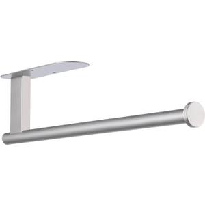 Paper Towel Holder, Upgrade SUS304 Stainless Steel Paper Towel Holder Under Cabinet, Bend-Resistant, Self-Adhesive or Drill Mounting (Silver)