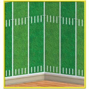 Beistle American Football Field Backdrop, Sports Themed Photo Background for Walls, Game Day Decorations, Tailgating, Birthday Parties, 4' x 30'