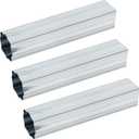 Dunzy 3 Pcs Crimped Style Baseball Ground Anchors for Baseball Bases, Silver