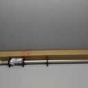 Exclusive Home Curtains Ogee 1" Curtain Rod and Coordinating Finial Set, Matte Silver, Adjustable 36"-72"