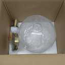 10 Inch Globe Pendant Light Gold Mid Century Pendant Light Adjustable Hanging Light Fixture Globe Pendant Lights Kitchen Island Clear Glass with Brass Finish for Dining Room