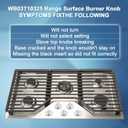 Fetechmate WB03T10325 Knobs Heavy Metal Knobs Burner Control Knobs Replacement for G-E Appliance, Stove Knobs Replace 2691864 PS3510510 AP5690210 6 Pack Silver Stainless Steel Knobs