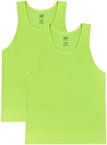 Fruit of the Loom Men's Eversoft Cotton Sleeveless T Shirts, Breathable & Moisture Wicking with Odor Control, Size XL
