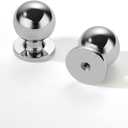 Khtumeware 10 Pack 1 Inch Polished Chrome Kitchen Cabinet Knobs - Dresser Drawer Ball Knobs - Cabinet Hardware Zinc for Drawers