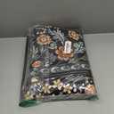 Moynesa Floral Machine Washable Rugs, 3x5 Rug for Entryway Non Slip Small Botanical Living Room Area Rug, Boho Ultra Thin Soft Bedroom Floor Throw Carpet for Dorm Bathroom Nursery, Black