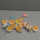 Rainbow Donut Stress Ball Artificial Donuts Stress Relief Ball Foam Mini Donut for Donut Party Favors Birthday Party Shop Decoration 8 Colors 16pcs