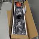 SUPERJARE 86.6 inch Narrow Console Table with Outlet, Sofa Tables, Behind Couch Table, Long Entryway Tables with Charging Station, for Living Room, Rustic Brown