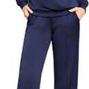 difficort Women's 2 Piece Outfits Sweatsuit Casual Lapel Half Zip Sweatshirts Straight Leg Pants Tracksuit Travel Lounge Set (Blue, XXL)