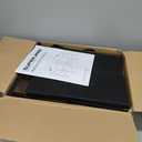 SUPERJARE Nightstand Set of 2, Bed Side Tables with Charging Station, Adjustable Fabric Drawer, Night Stand for Bedroom, 3-Tier Storage End Tables, for Living Room, Rustic Brown and Black