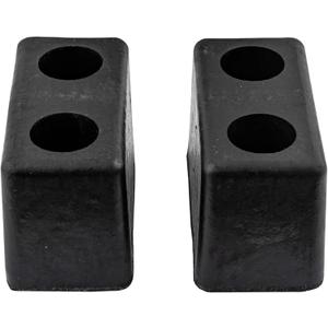 Buyers Products B5500 Molded Rubber Bumper Set, 3 x 3-1/2 x 6 Inch Tall, Durable Rectangular Rubber Bumpers for Truck and Trailer Protection, Compression-Molded Impact Guard, Pack of 2