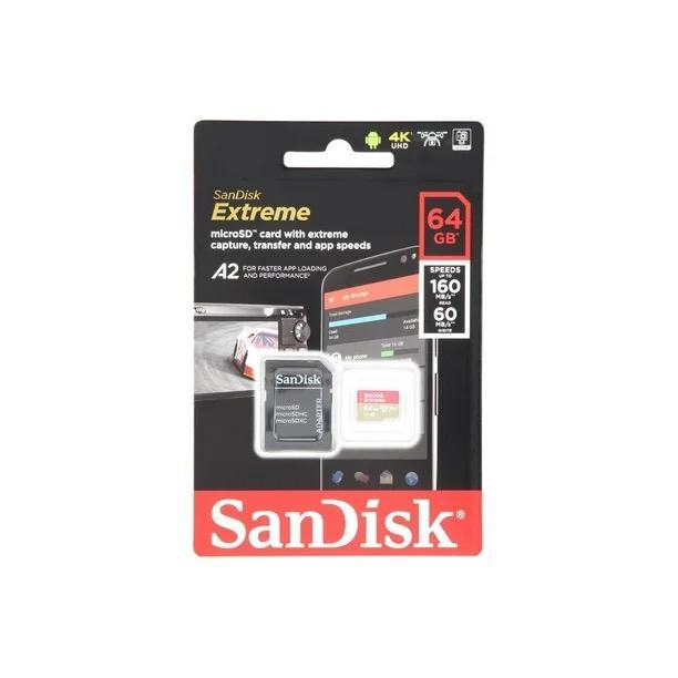 SanDisk 2TB Extreme microSDXC UHS-I Memory Card with Adapter - Up to 240MB/s, C10, U3, V30, 4K, 5K, A2, Micro SD Card- SDSQXAV-2T00-GN6MA