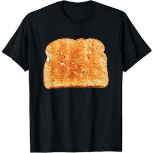 Toast Bread Costume - Funny T-Shirt, Black , Medium