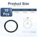 Uxcell 10Pcs AS-327 O-Rings, Nitrile Rubber O-Rings 1-3/4" ID, 2-1/8" OD, 3/16" Width Round Sealing Gasket for Hydraulic Pneumatic Systems Sealing Repair (90 Durometer, Black)