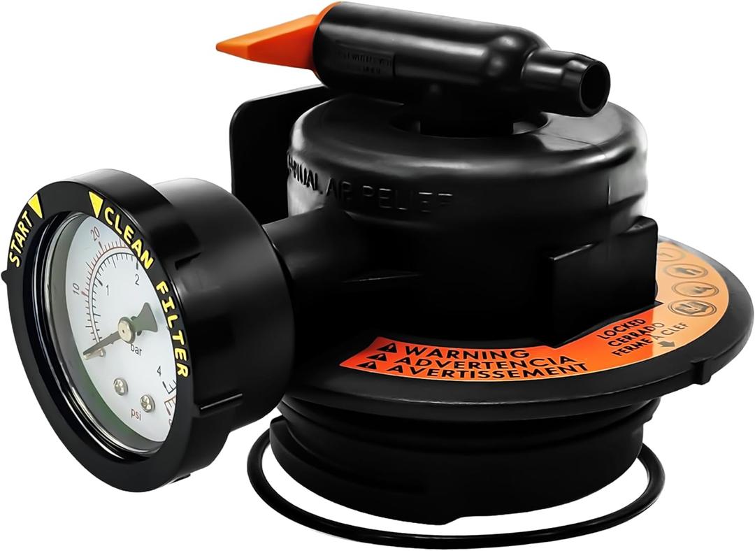 DEX2420MAR2 Manual Air Relief Assembly, 2420MAR2 Air Relief Valve, Compatible with DE and Cartridge Pool Filter, Fits ProGrid DE, SwimClear, SwimClear Cartridge, and DEP Filter Models such as DE4820