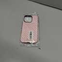 Designed for iPhone 16 Pro Case, Cute Fashion Polka Dot Aesthetics for Women Girls Soft TPU and Hard PC Protective Case Compatible with 16 Pro-Pink