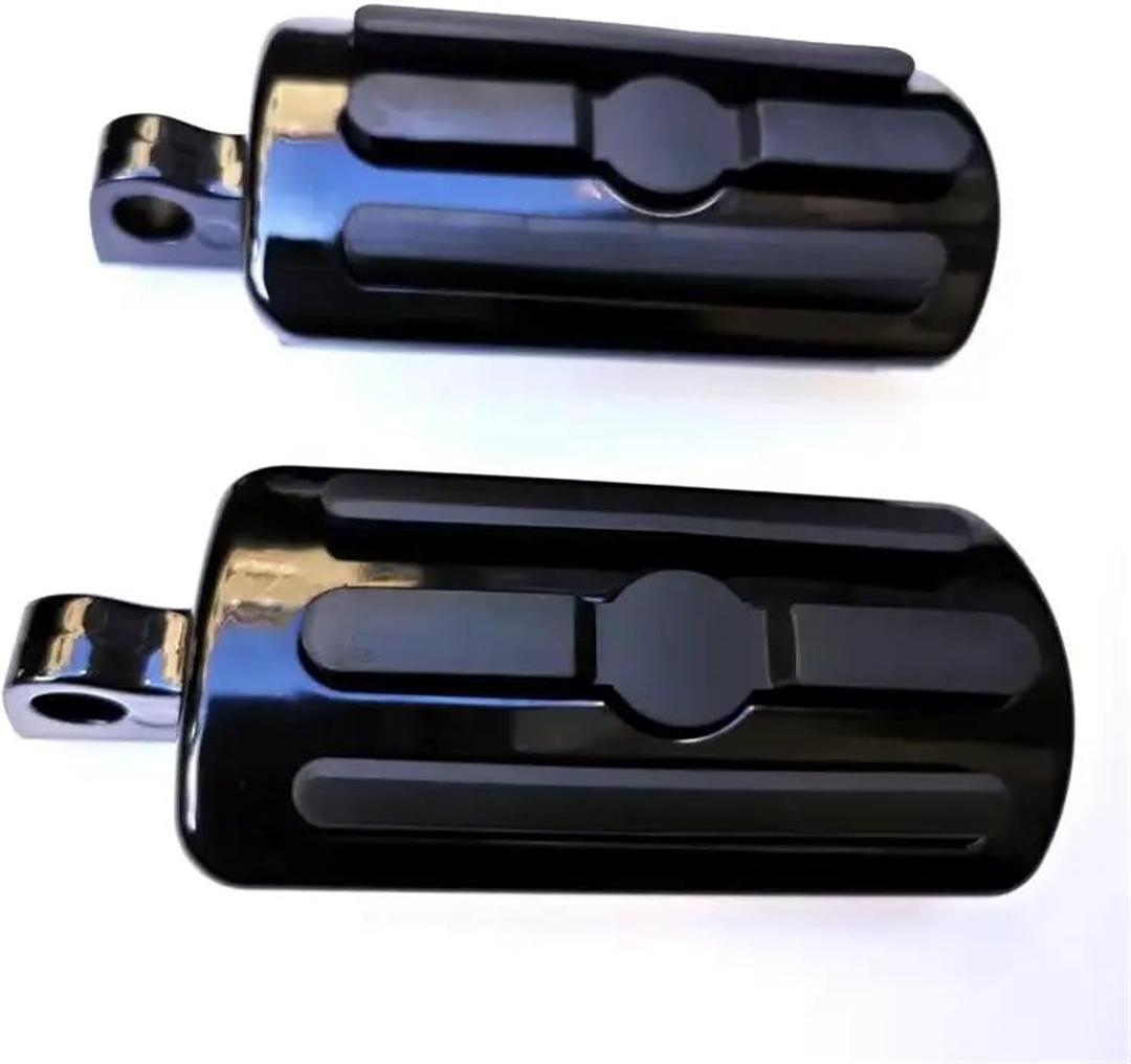 assenger Footpeg Supports Black and Chrome Motorcycle FootPegs Rest Fits for Harley XL  for Custom 883 for Softail for Dyna Glide (Black)