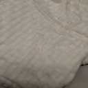 100% Acrylic Decorative Knitted Throw Blanket with Fringes for Bed, Couch, Chairs, Small, Lightweight, Soft, Cozy, Waffle Textured Blanket, Suitable for Spring, Summer, Ivory, 50"x60"