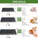 Vonabem Waterproof Small Dog Bed Crate Pad, 24 inch, Outdoor Washable Orthopedic, Anti-Slip Bottom Puppy Cat Bed Kennel Pad 23 * 17 inch, Dark Gray
