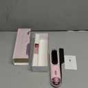 Go Brush Pro 2026 Hair Straightener Brush 300 Million Negative Ionic Portable Hair Straightener Comb for Women with 4 Temps Fast Heating MCH Ceramic Coating Smooth Frizz Hair Light Pink