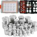 legines 72 Pcs Hydraulic Hose Caps and Plugs Kit, NPT Cap and Plug Assortment Kit, Heavy Duty Seal Adapter Kit with Precision Threads, Steel Flare Fitting Set, Dash Sizes 2 4 6 8 12 16