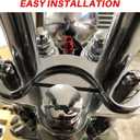 PSLER Springer Front End Riser Handlebar Tree Adapter Converter 3.5 Inches Wide Riser for Bobber Chopper (Chrome)